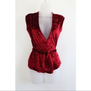 Banana Republic Self-Tie Velvet Blouse